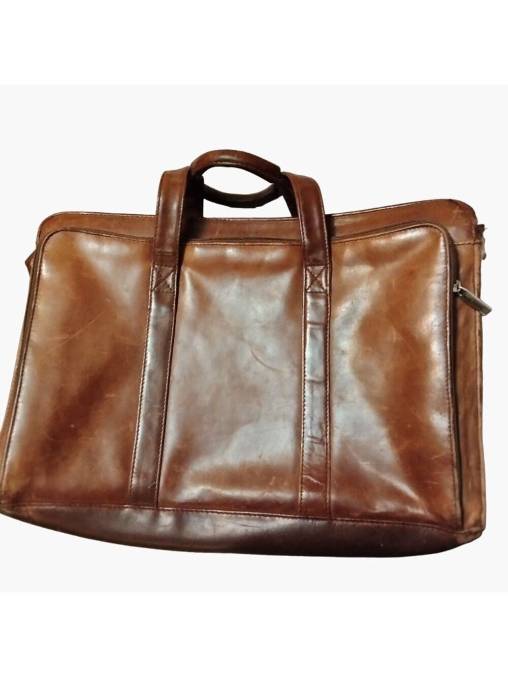 Dilana Leather Briefcase Vintage Office Business Read